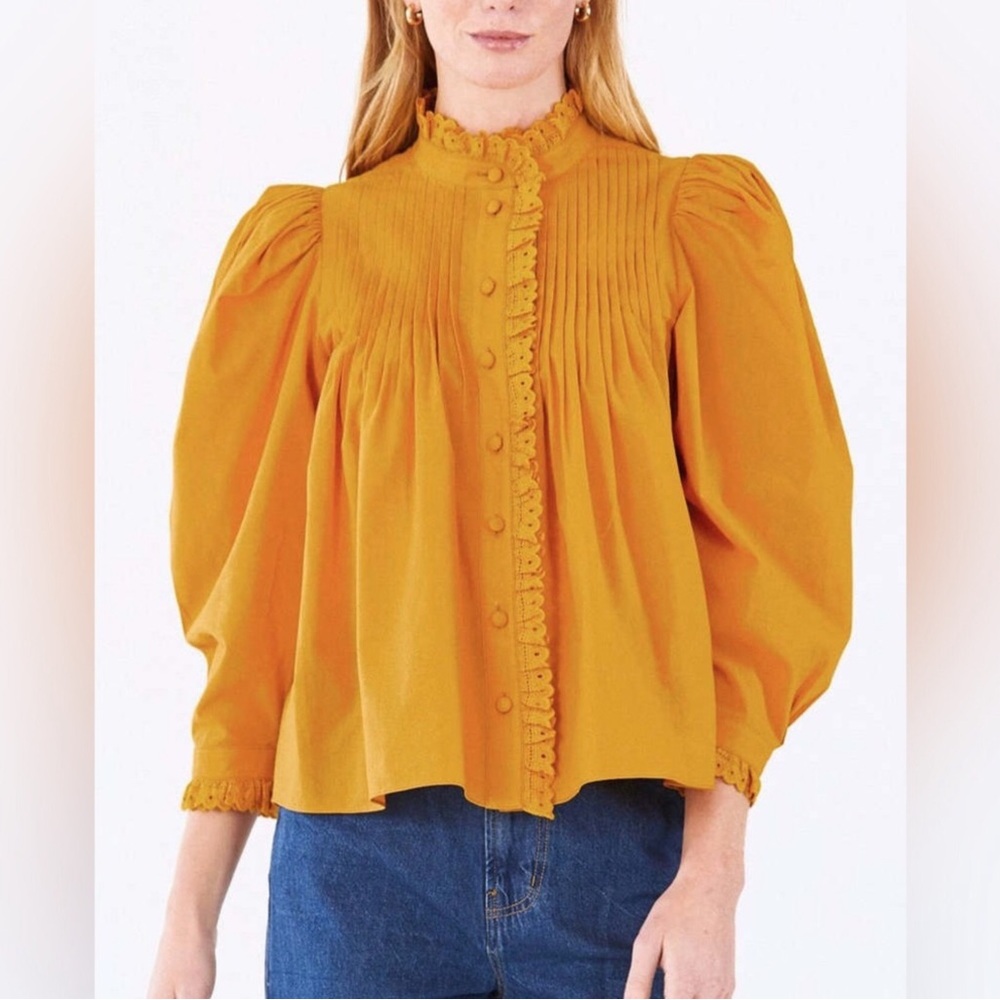 Hunter Bell Mustard yellow Preston Top size small